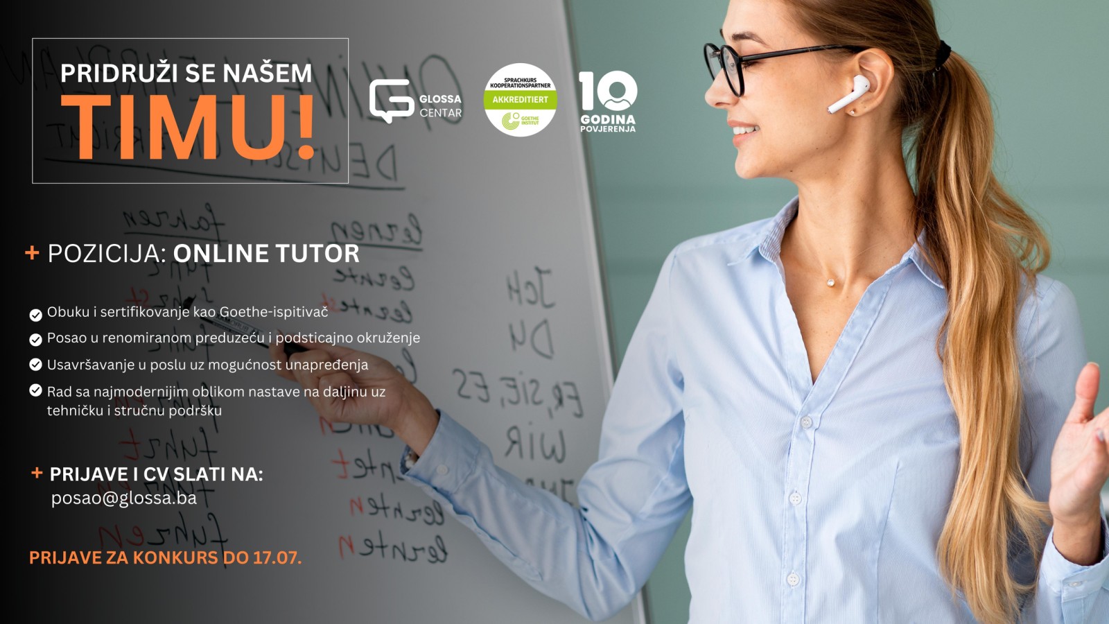 ZAPOŠLJAVAMO: Postani online predavač – tutor u Glossa-centru!