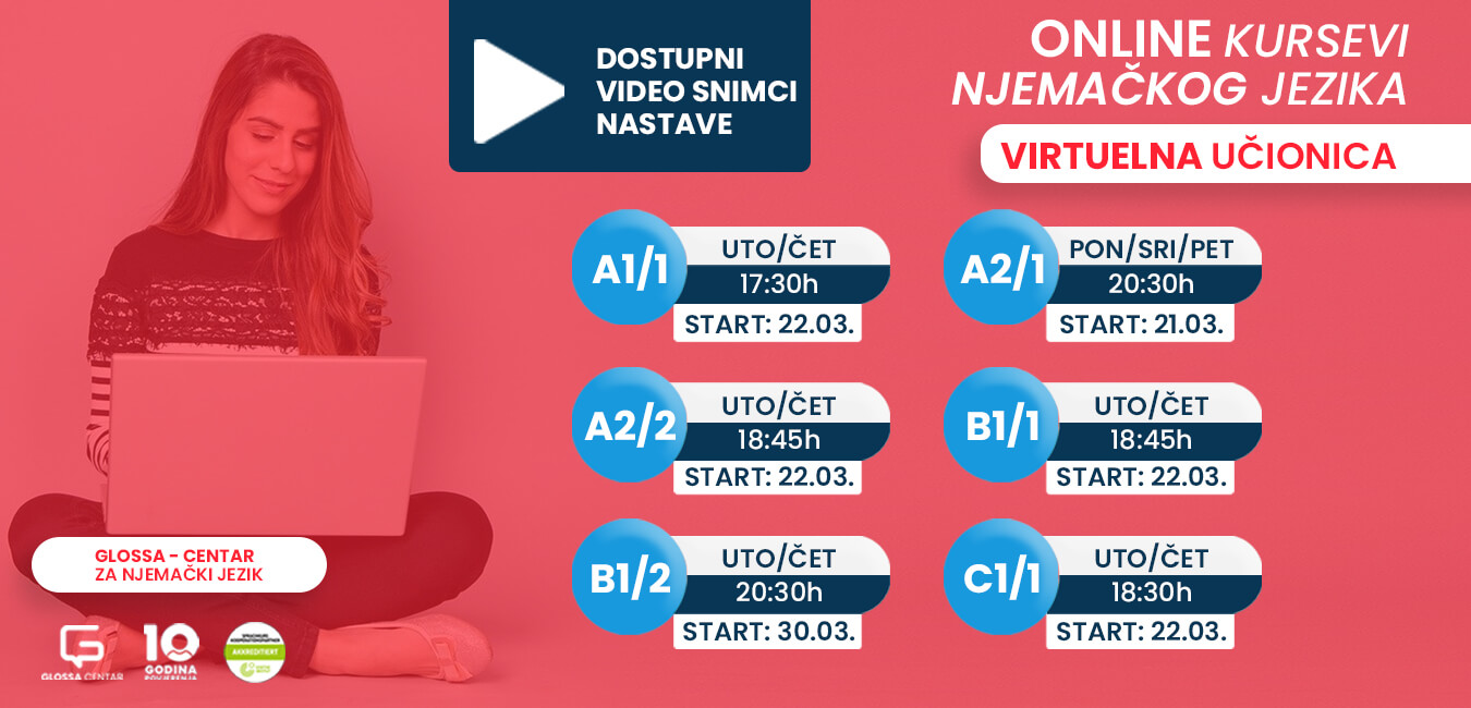 Upiši ONLINE kurs njemačkog jezika! Rezerviši svoje mjesto!