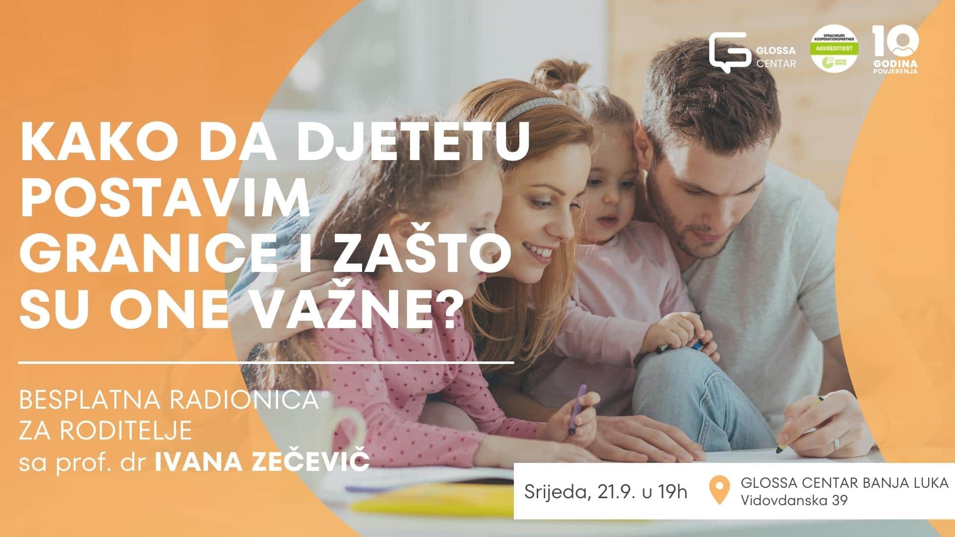 Kako da djetetu postavim granice i zašto su one važne? – Radionica za roditelje